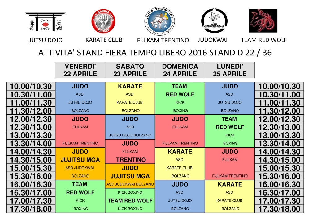 Orari Fiera Tempo Libero 2016