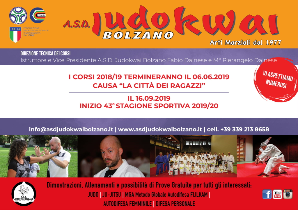 A.S.D. Judokwai Bolzano_A4_Fine-Inizio Corso 2019_Locandina_New