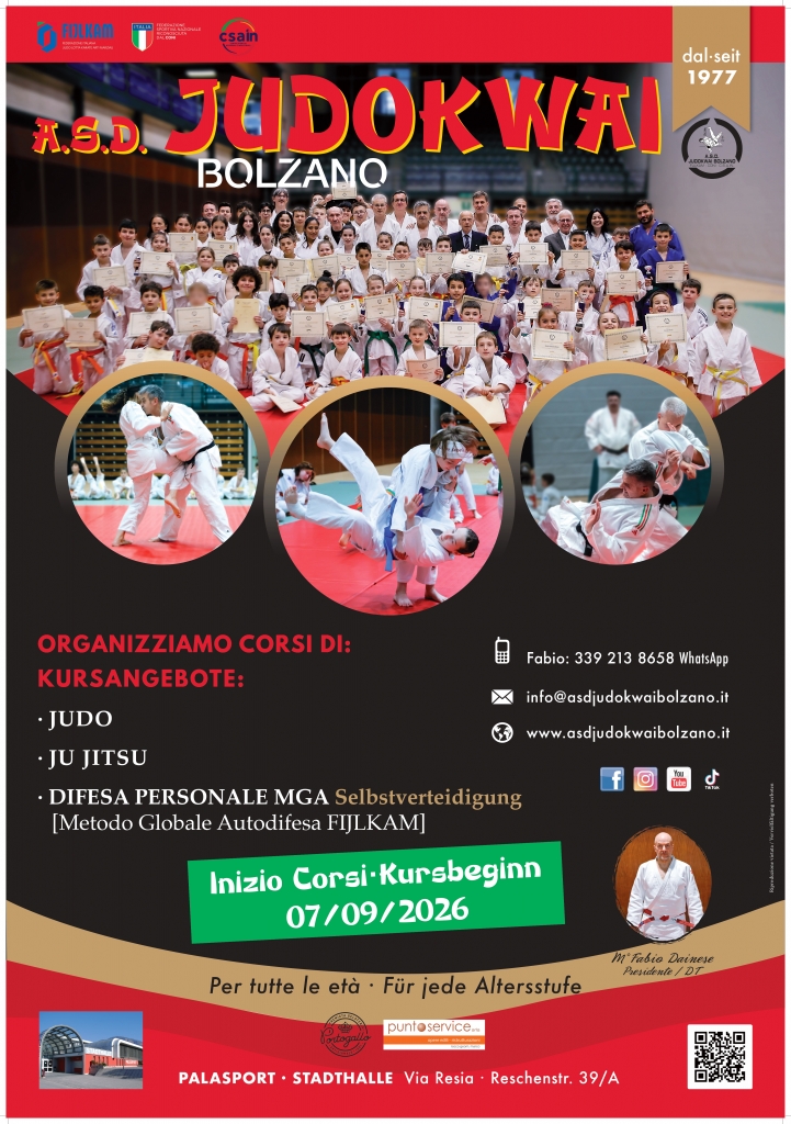 A.S.D. Judokwai Bolzano - 50° Stagione sportiva 2026 2027 light